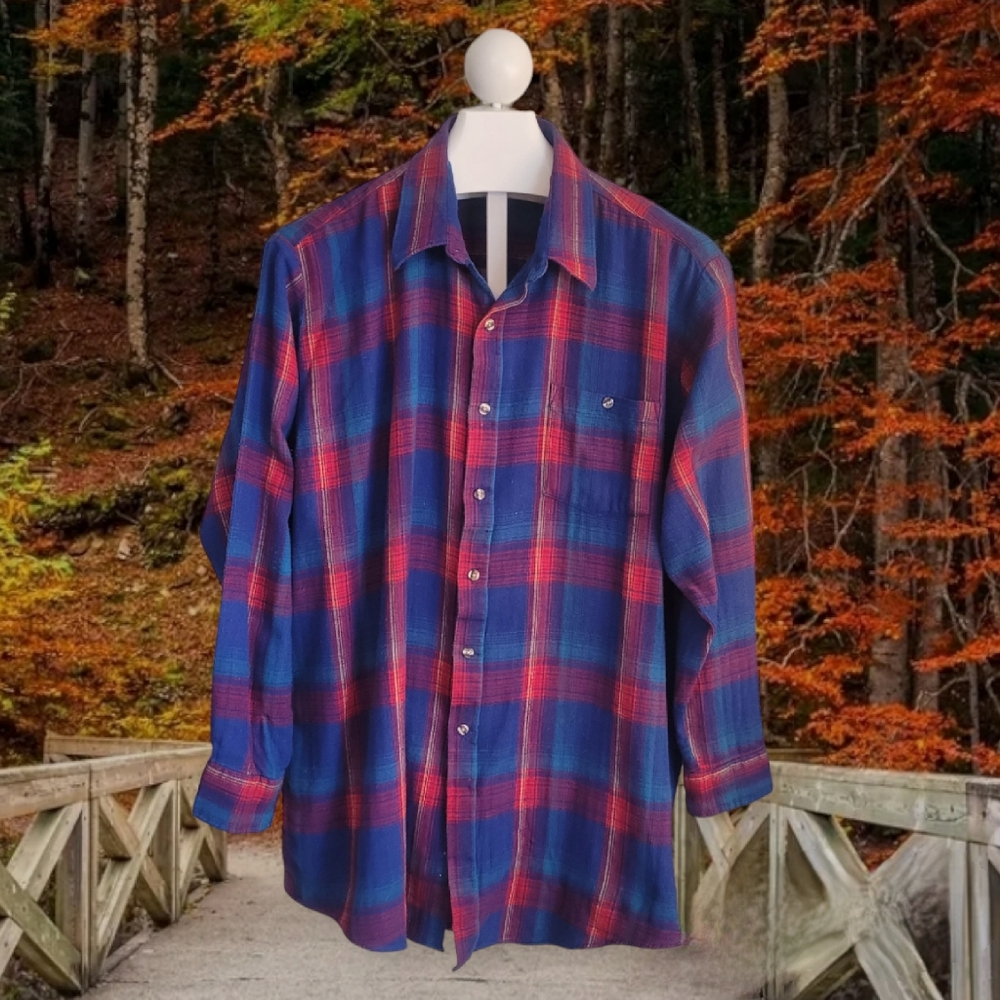 Y2K Flannel Button-down Shirt